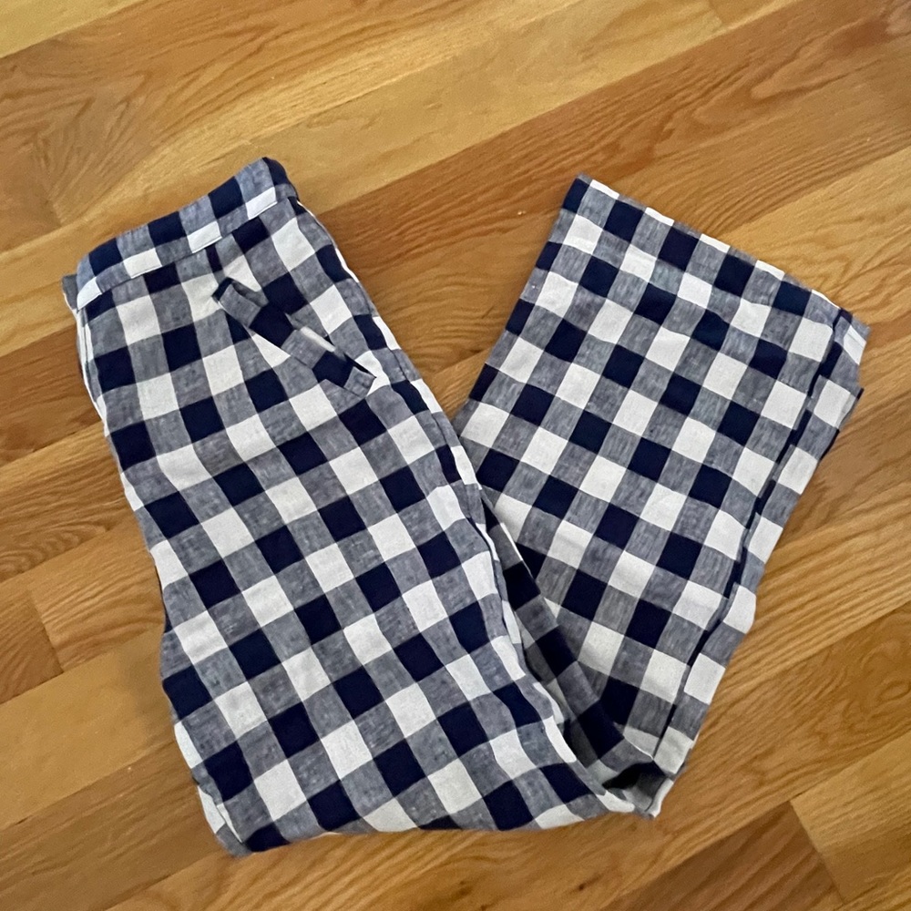 Nwt reformation gingham pants! Linen baby!!